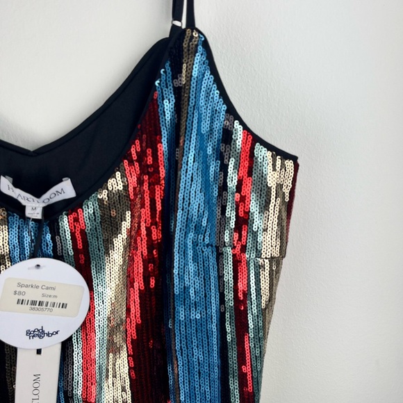 NWT Heartloom Sequin Striped Camisole - Picture 3 of 6